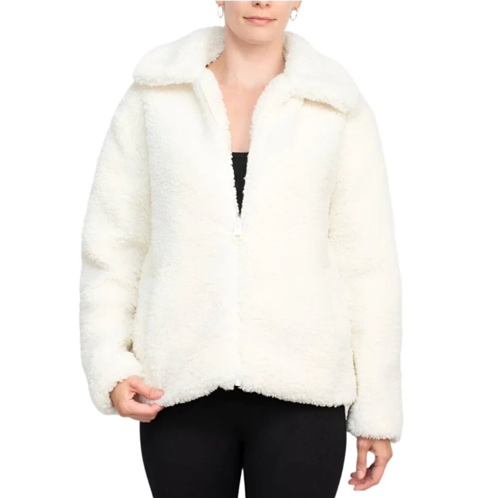 Catherine Malandrino Faux Fur Sherpa Full Zip Jacket